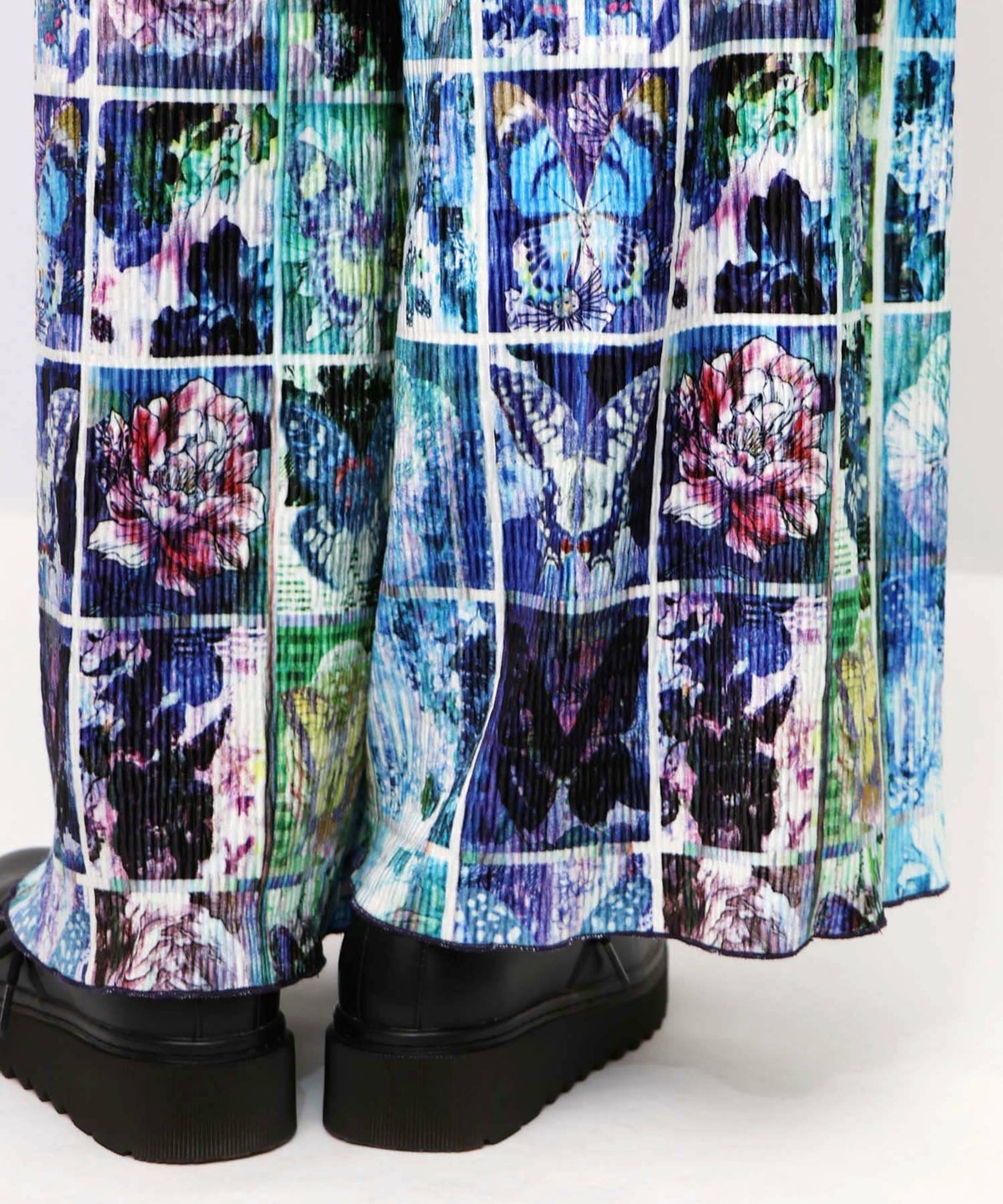 ネコパフェ・蝶柄 ベロアプリーツパンツ-22