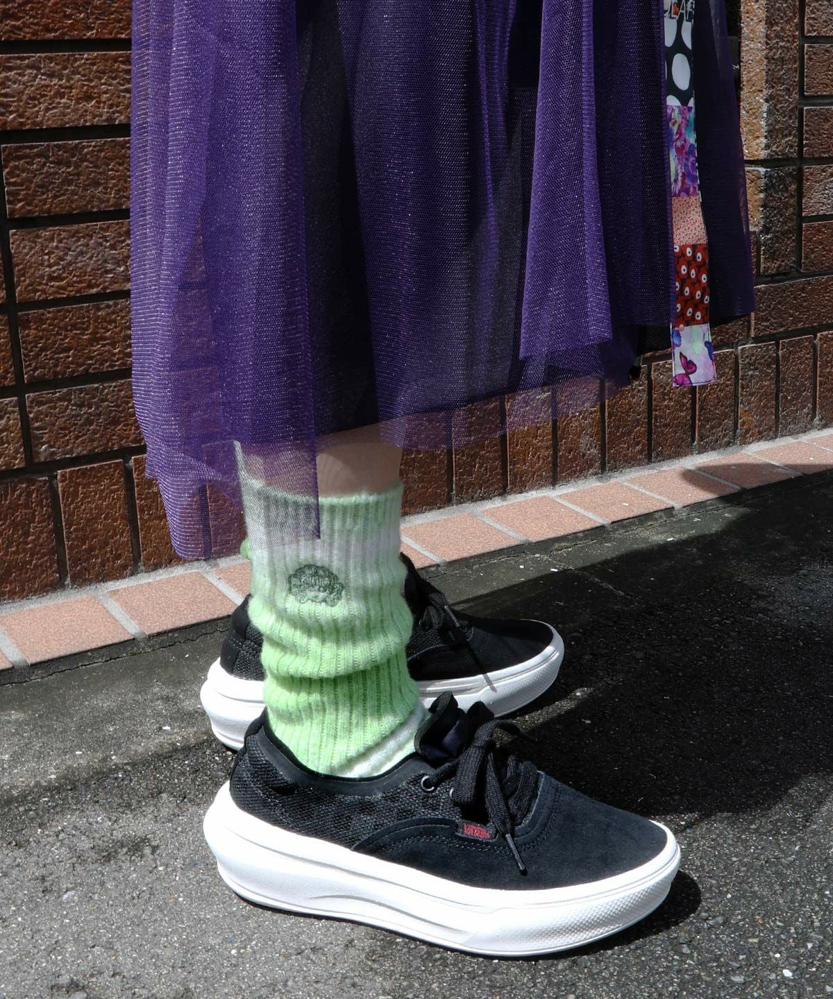 スカラーちゃんロゴ刺繍グラデーションソックス-1