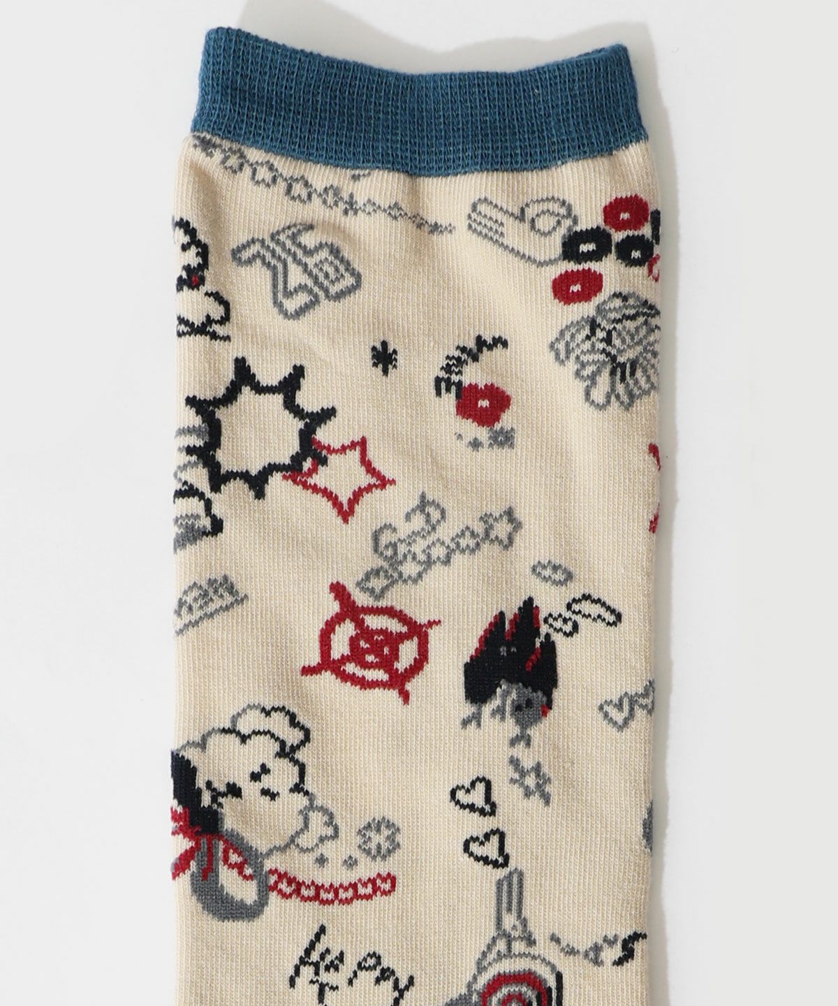 スカラーウサギと犬柄ソックス-8