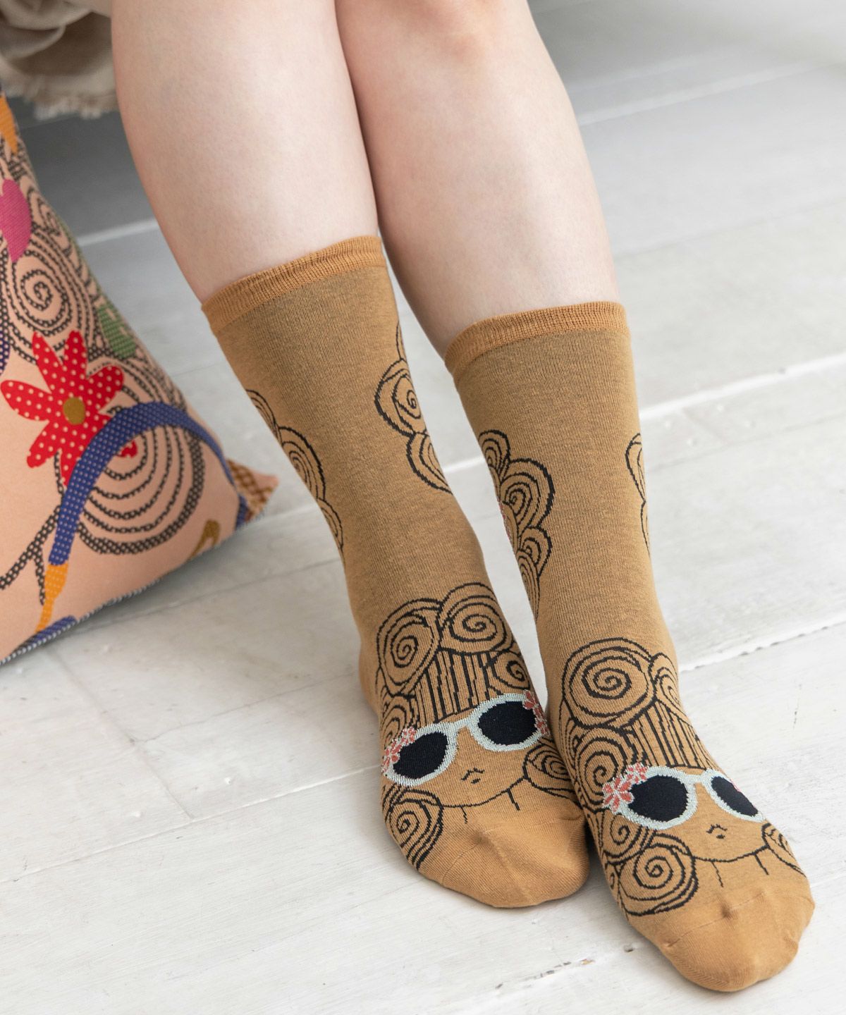 88M18805：スカラーちゃんサングラス柄ソックスの通販-ScoLar