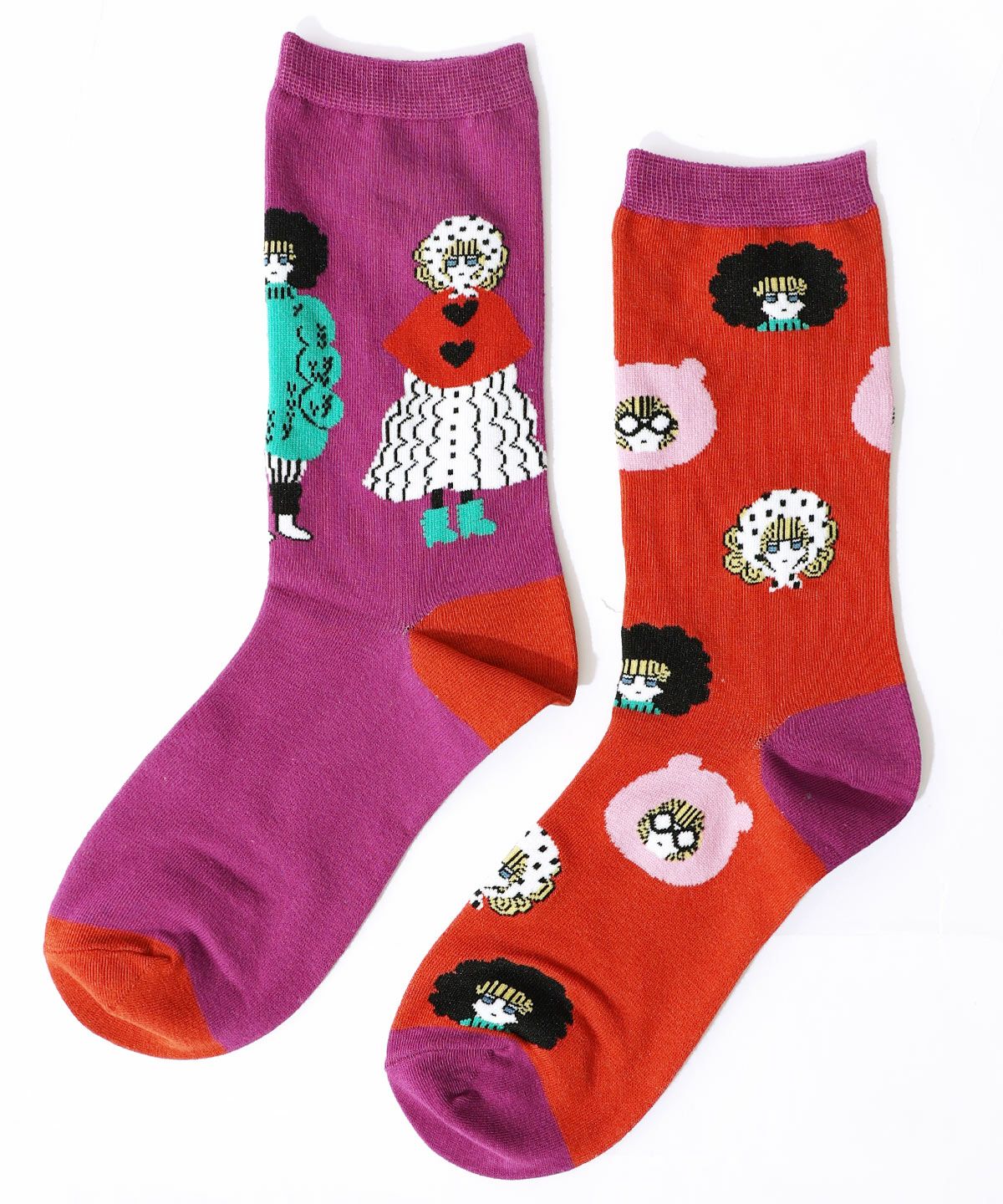 88M18803：スカラーちゃん左右異柄ソックスの通販-ScoLar