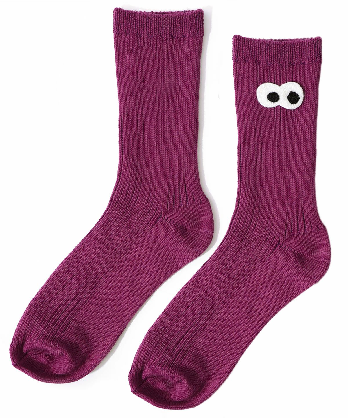 目玉ワッペン付リブソックス-11