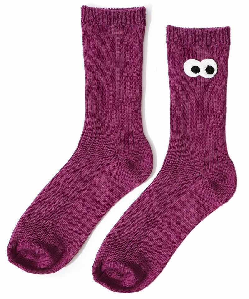 目玉ワッペン付リブソックス-11