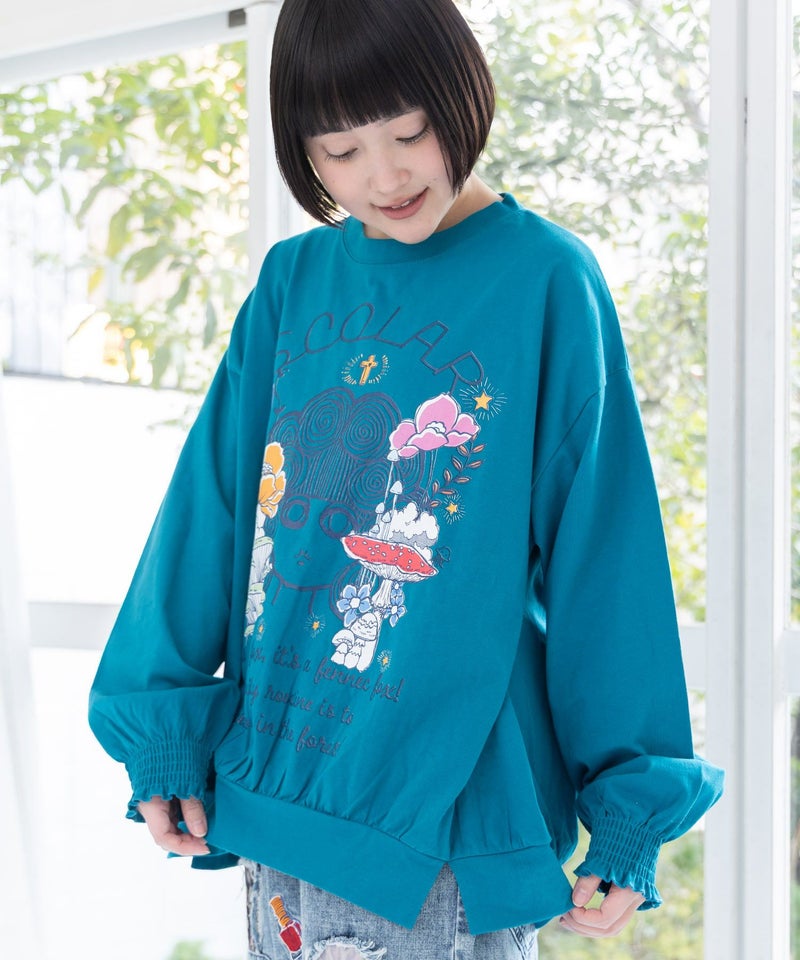 きのこ花十字架スカ子プルオーバー-6