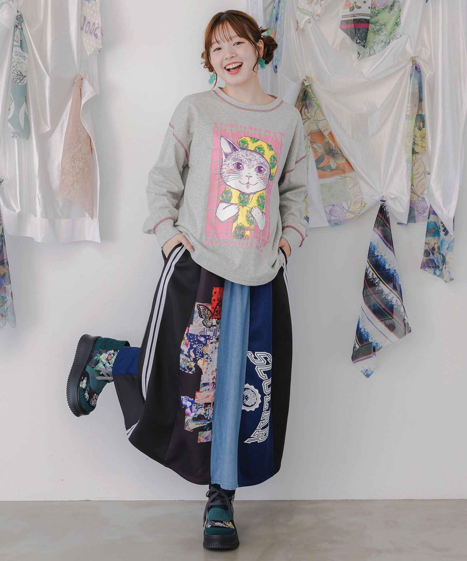 153665：もこもこあったかベレー帽ねこロンTの通販-ScoLar