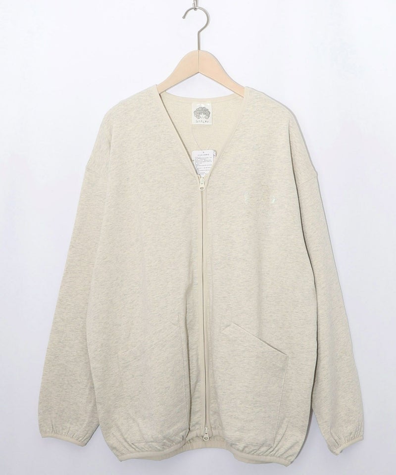 ミニ裏毛スカ子ロゴ ダブルジップカーディガン-7