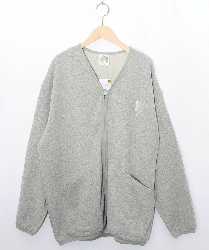 ミニ裏毛スカ子ロゴ ダブルジップカーディガン-9