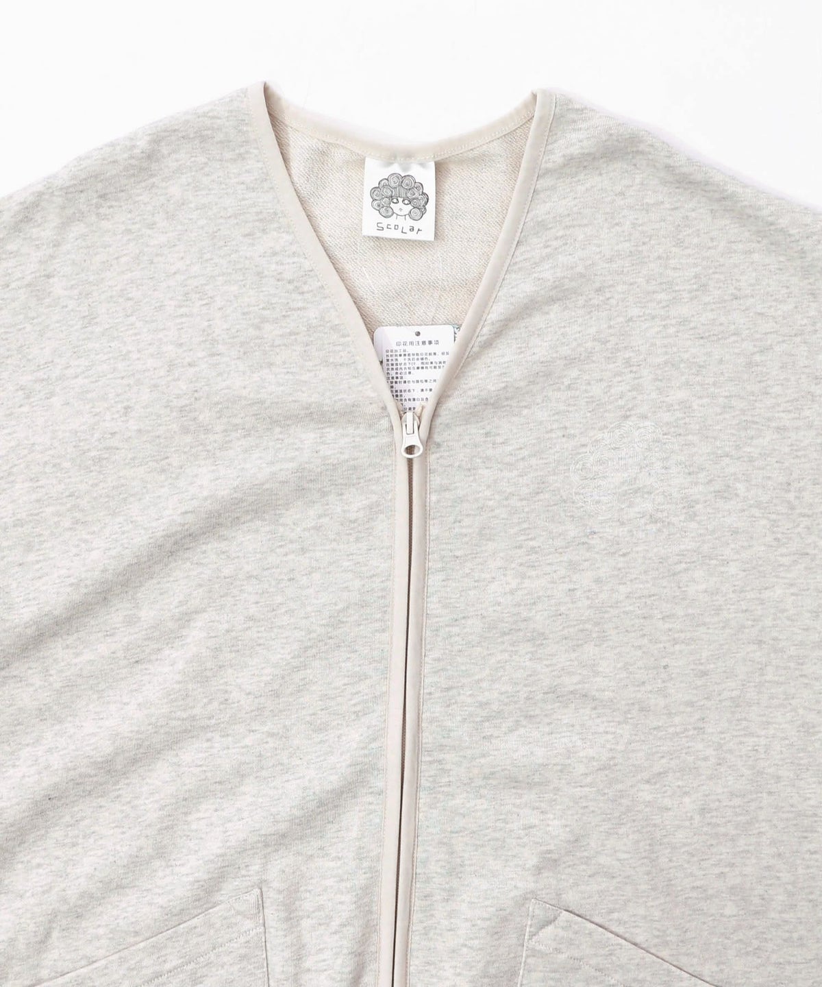 ミニ裏毛スカ子ロゴ ダブルジップカーディガン-13