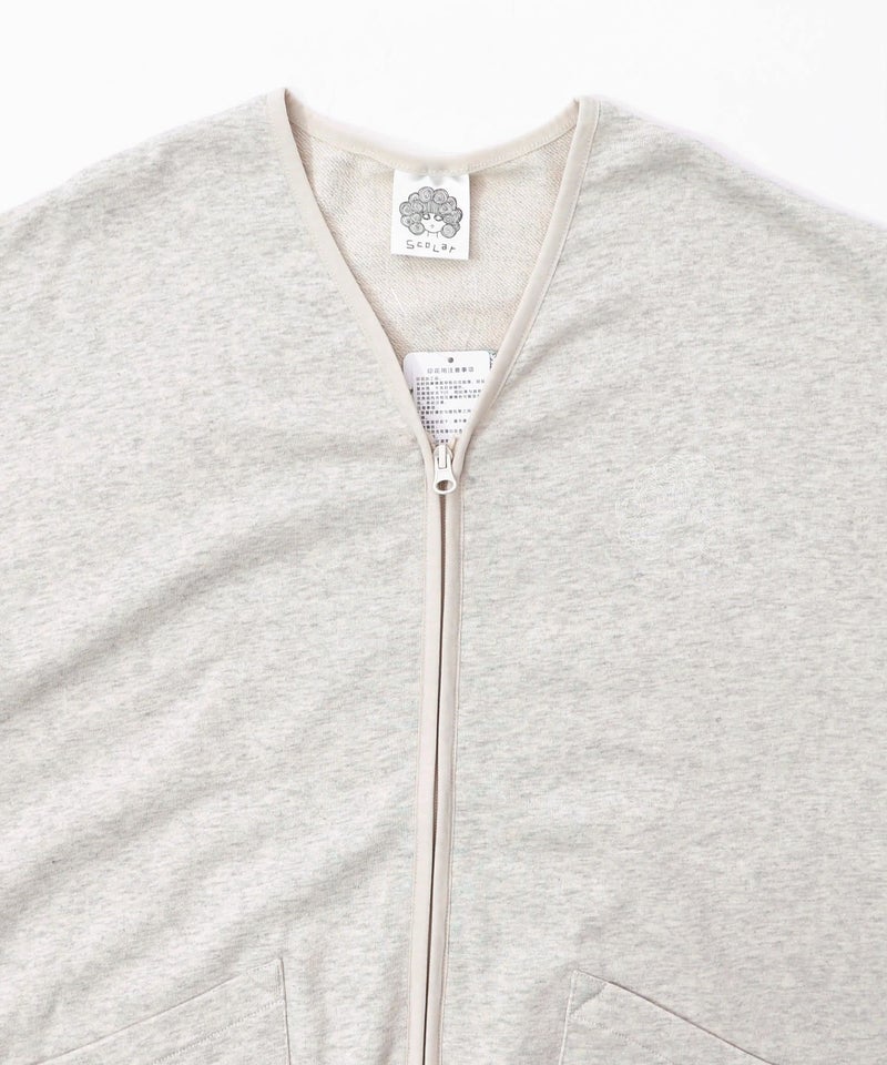 ミニ裏毛スカ子ロゴ ダブルジップカーディガン-13
