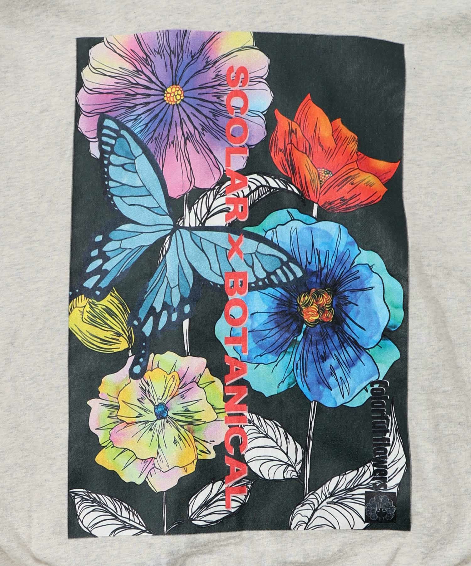 カラフル花柄黒パーカー パーカー - メルカリ ジップアップ 153657：花 