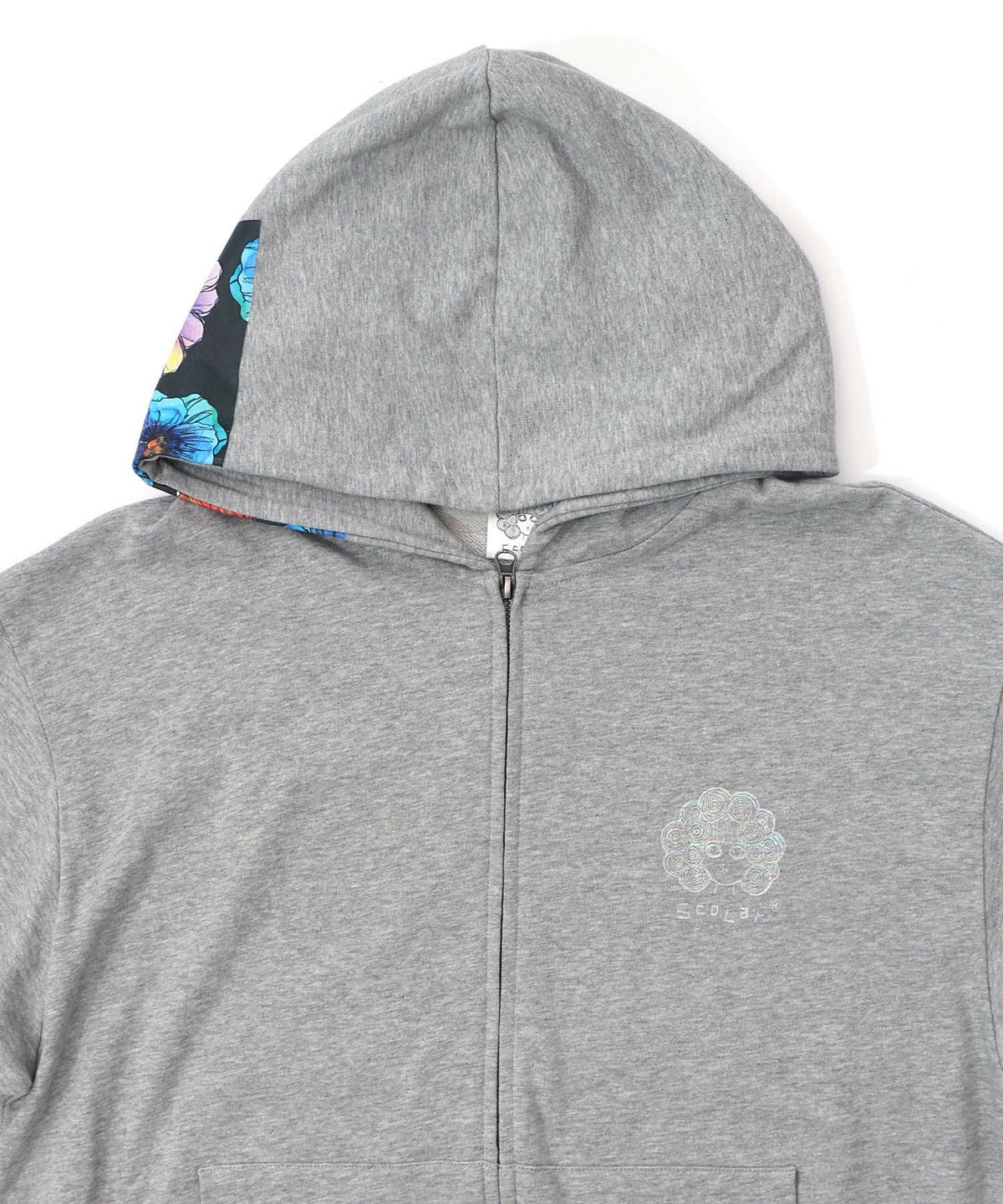 花蝶柄スカ子箔プリントロゴパーカー-17