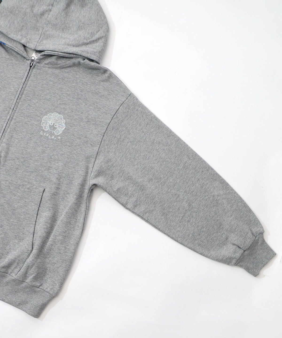 花蝶柄スカ子箔プリントロゴパーカー-18