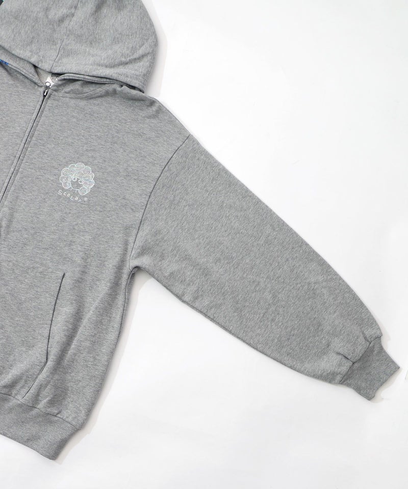 花蝶柄スカ子箔プリントロゴパーカー-18