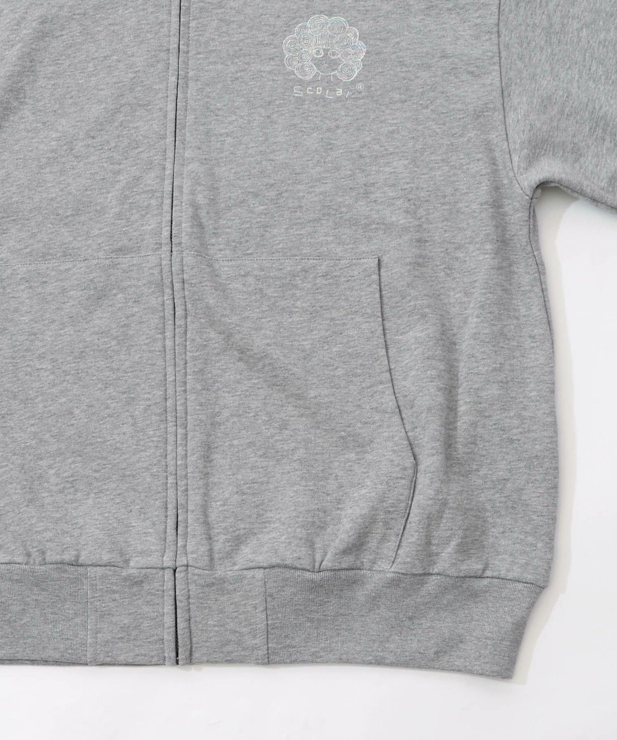 花蝶柄スカ子箔プリントロゴパーカー-19