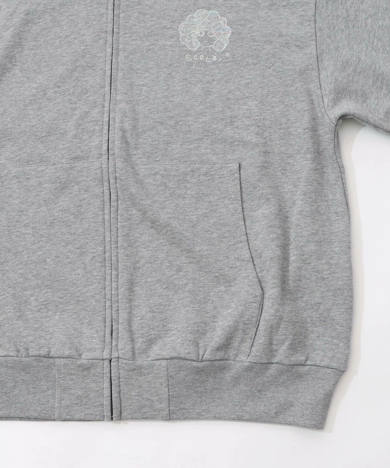 花蝶柄スカ子箔プリントロゴパーカー-19