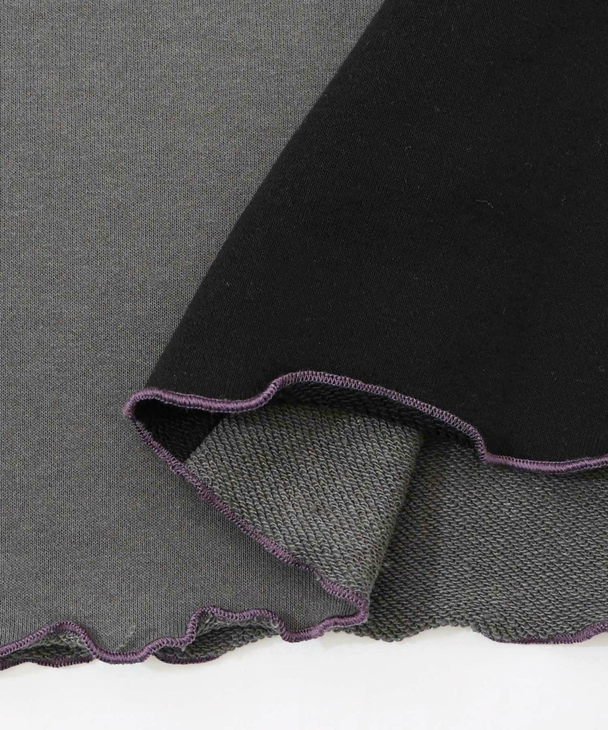 メロウ加工配色ハーフジップワンピース-15