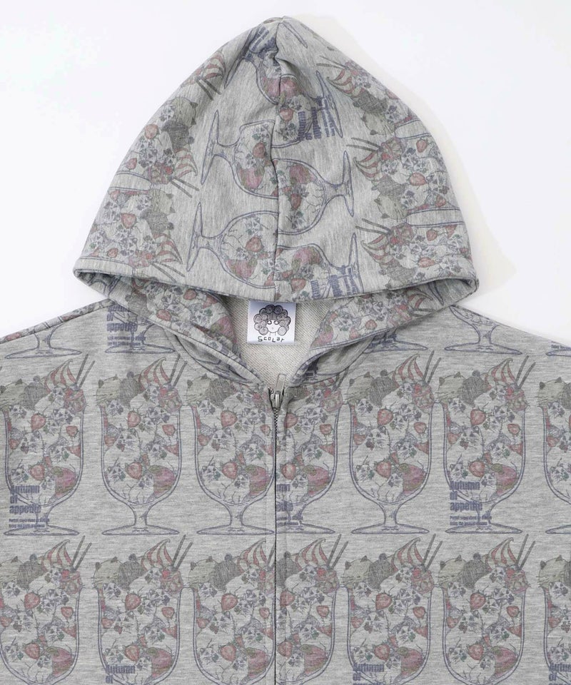 イチゴいっぱいねこパフェパーカー-12