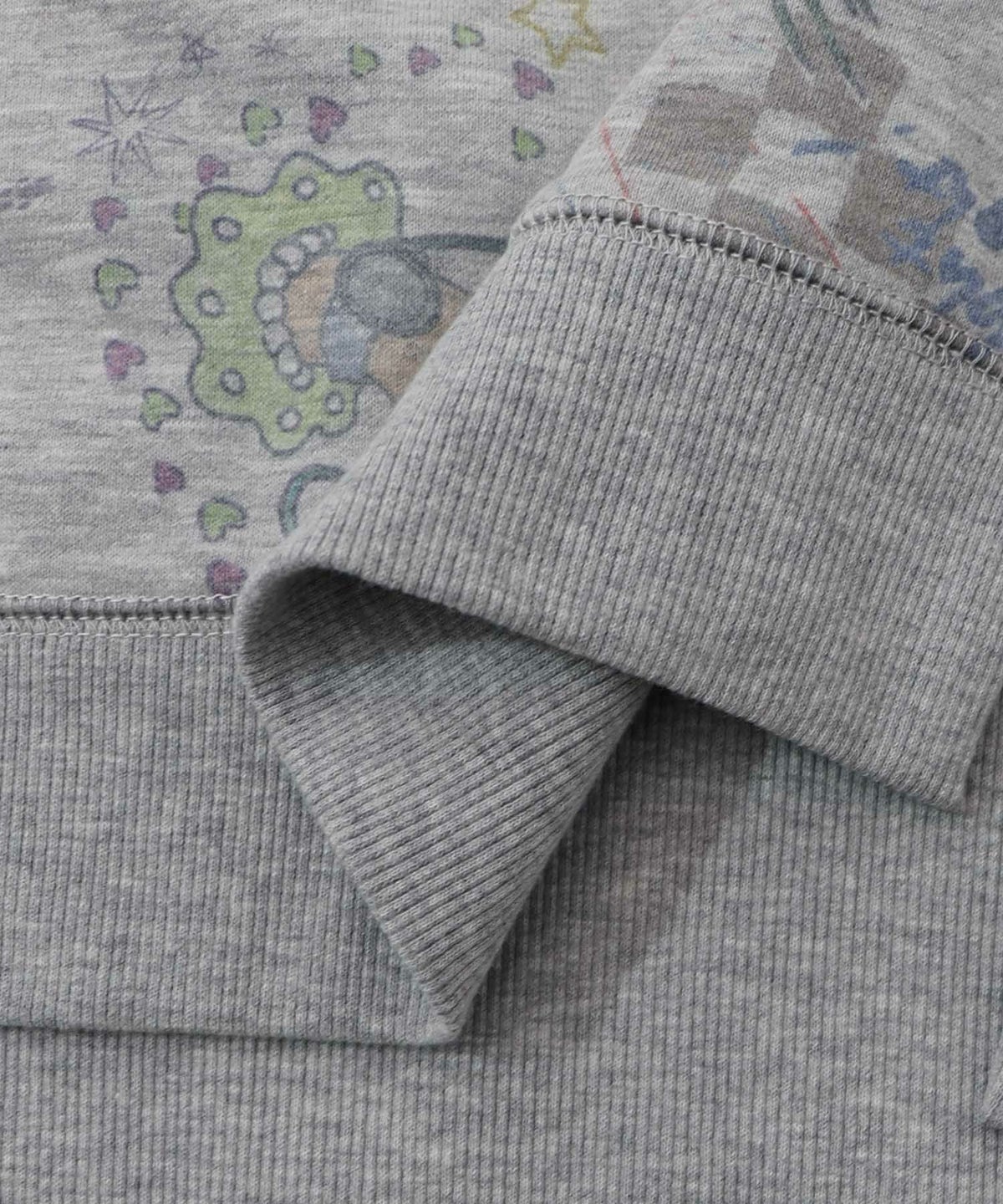 花と音楽のスウェットプルオーバー-15