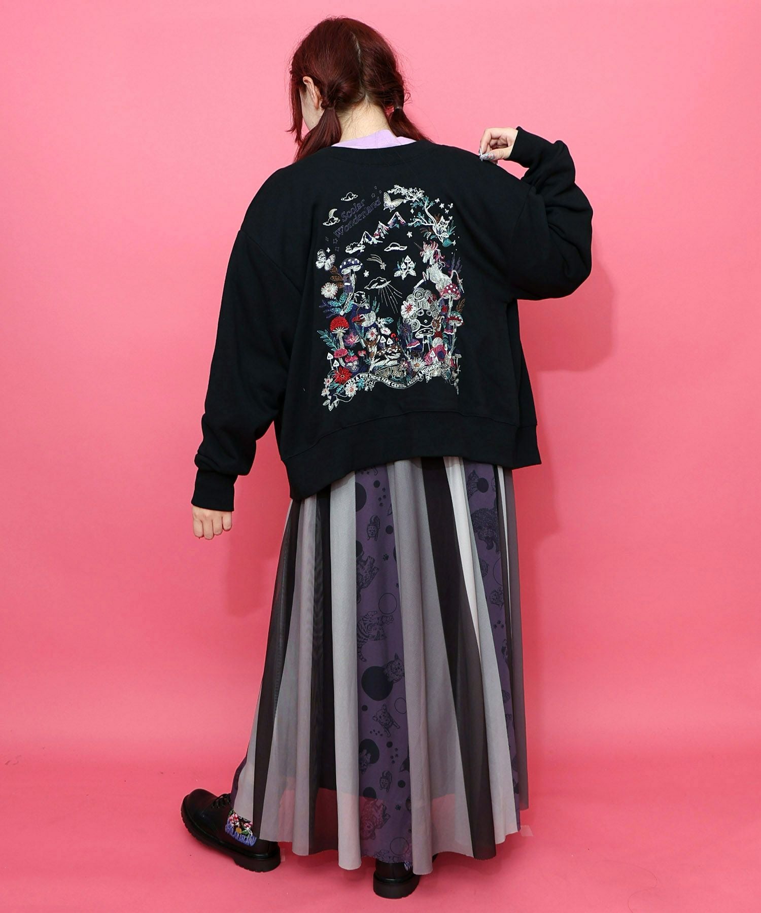 153643：フェアリーテイル刺繍 2WAYプルオーバーの通販-ScoLar