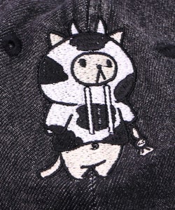 牛ネコ刺繍デニムキャップ-10