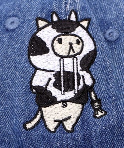 牛ネコ刺繍デニムキャップ-16