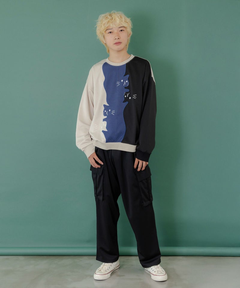 ネコバイカラー切替プルオーバー-2