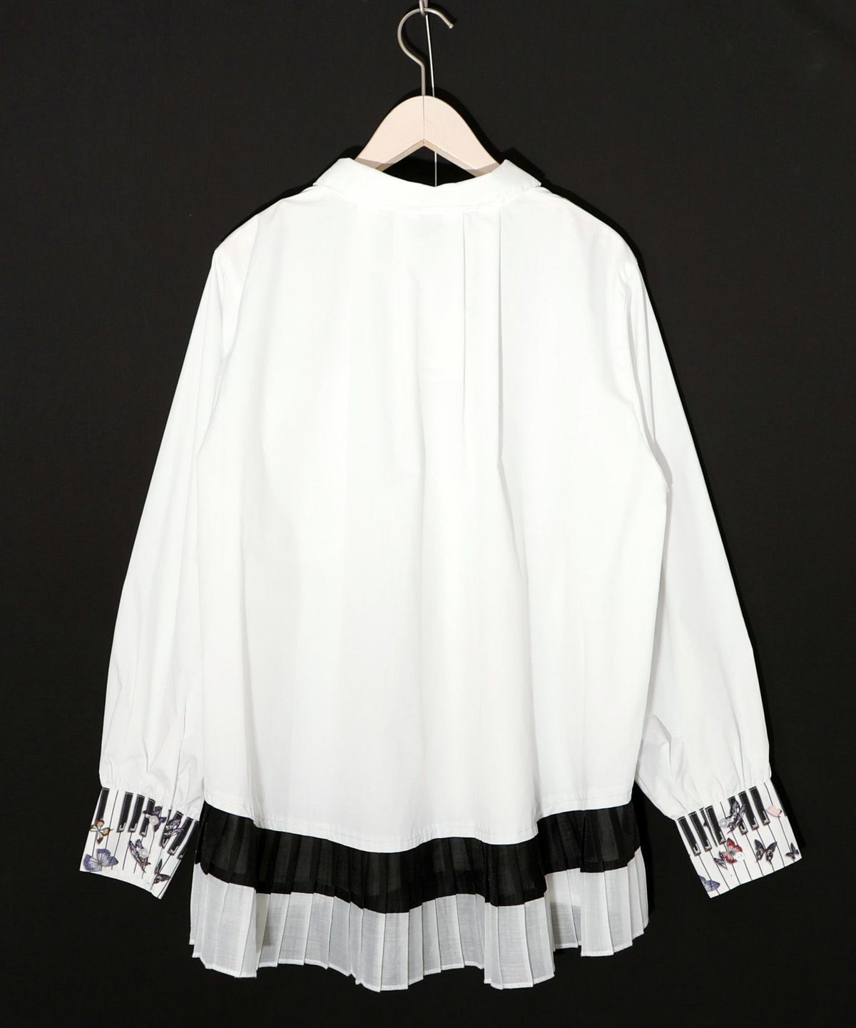 鍵盤柄切替シャツ-20