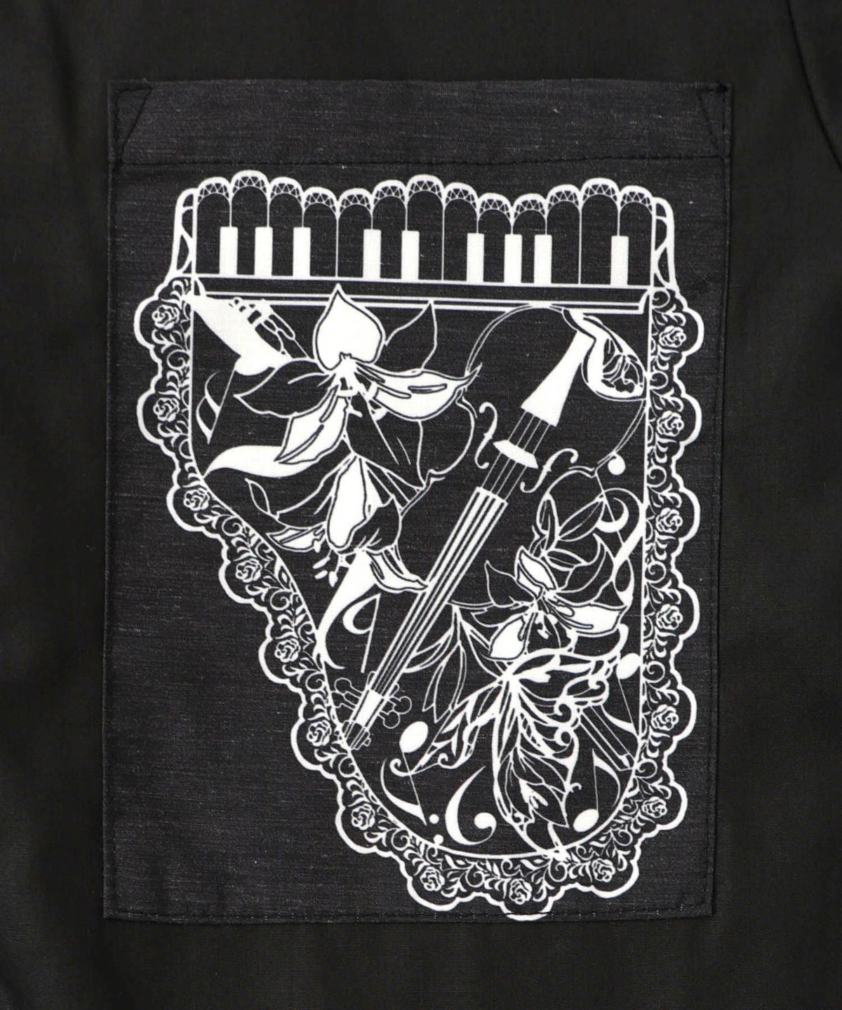 鍵盤柄切替シャツ-24