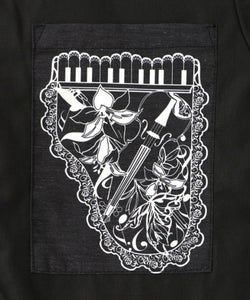 鍵盤柄切替シャツ-24