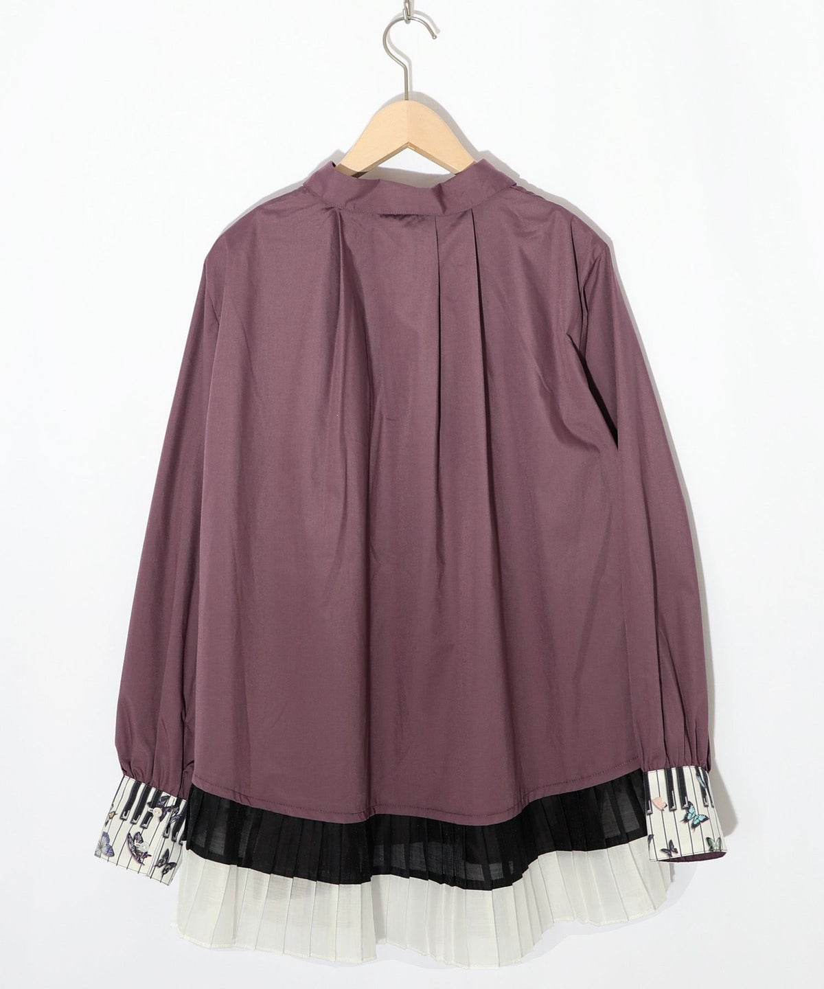 鍵盤柄切替シャツ-26