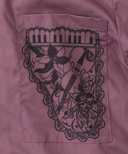 鍵盤柄切替シャツ-27