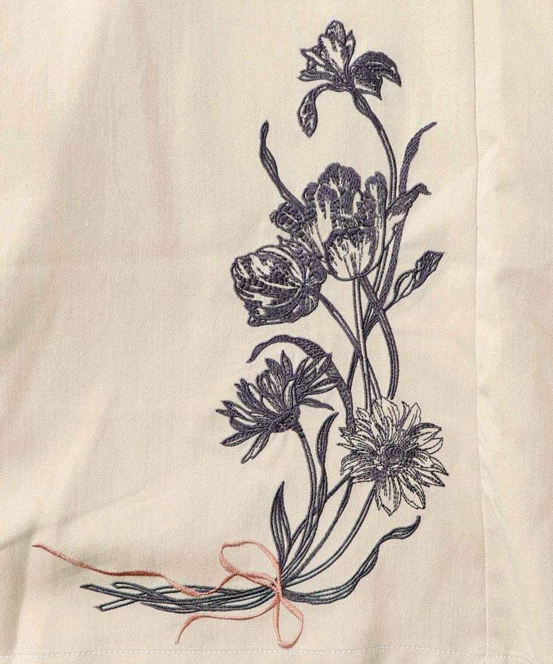 レース×チェック柄 異素材切替パンツ-27