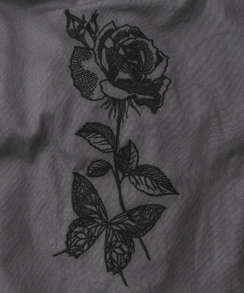 花蝶刺繍チュール重ねロングブルゾン-12
