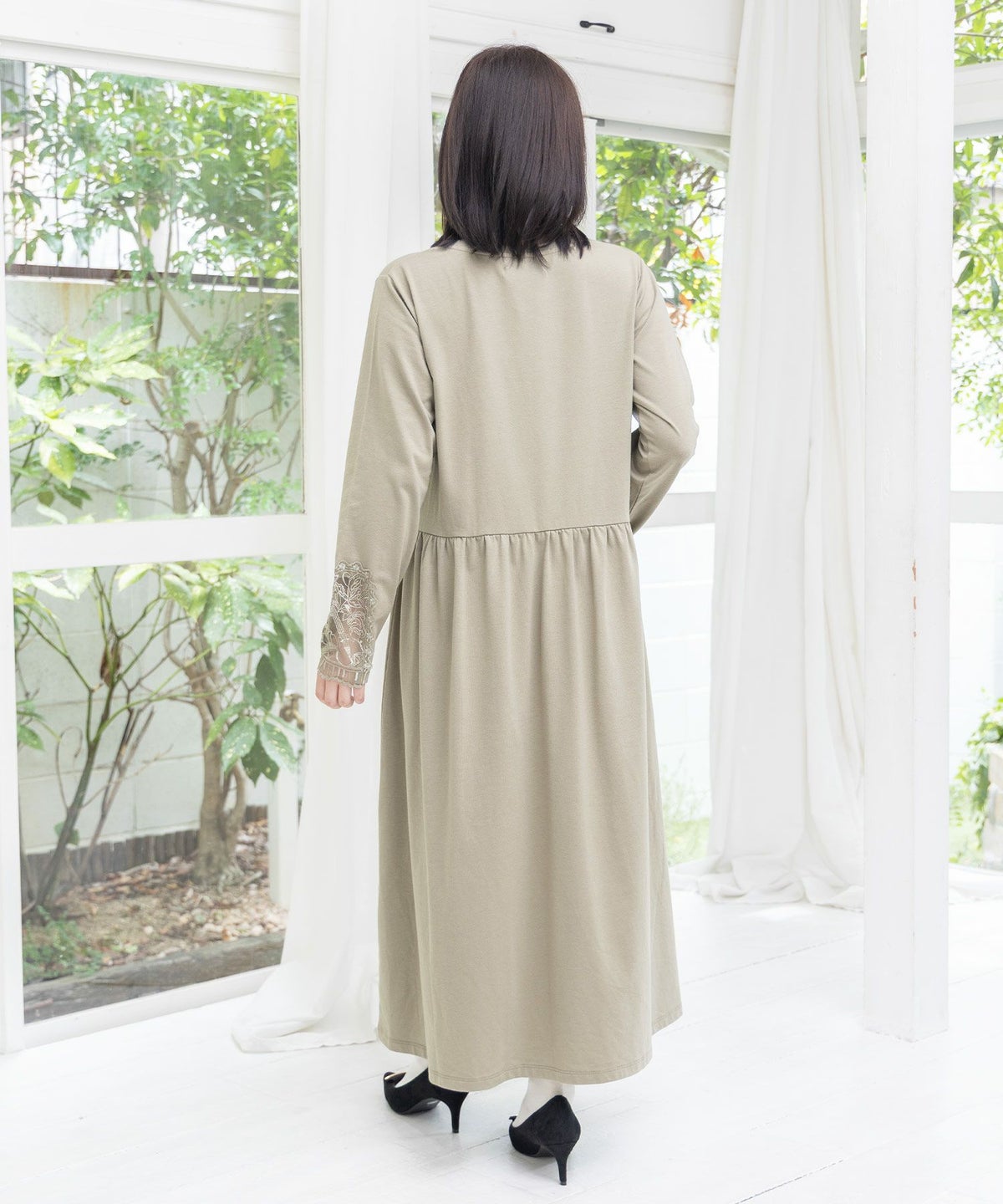 バイオリンとピアノレース切替ワンピース-6