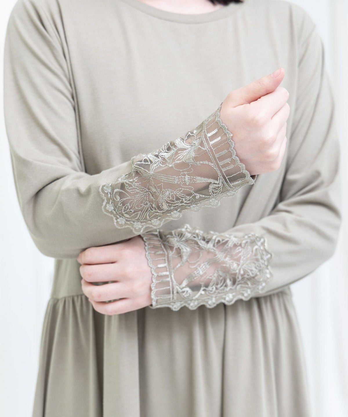 バイオリンとピアノレース切替ワンピース-7