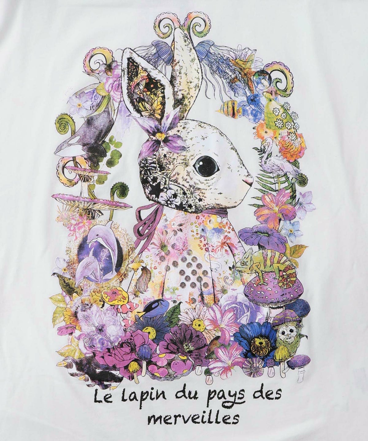 不思議の国のうさぎレイヤード風ロンT-10