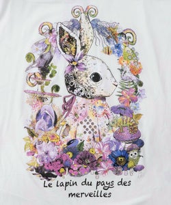 不思議の国のうさぎレイヤード風ロンT-10