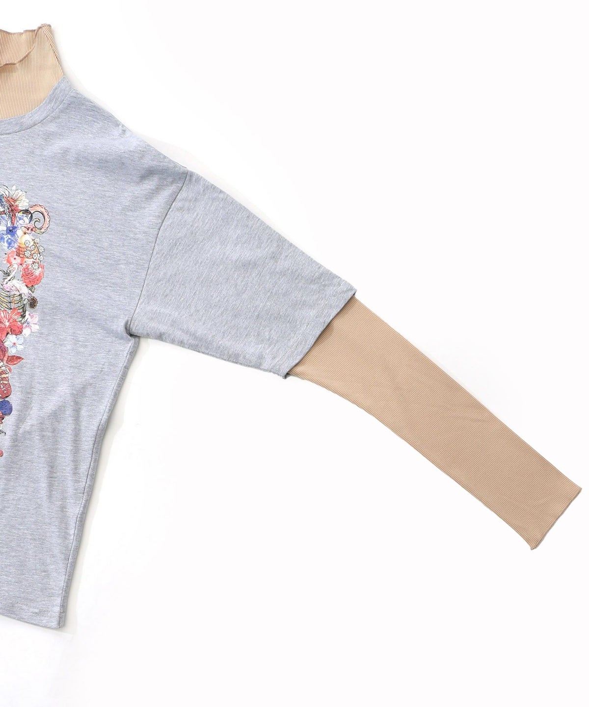 不思議の国のうさぎレイヤード風ロンT-16