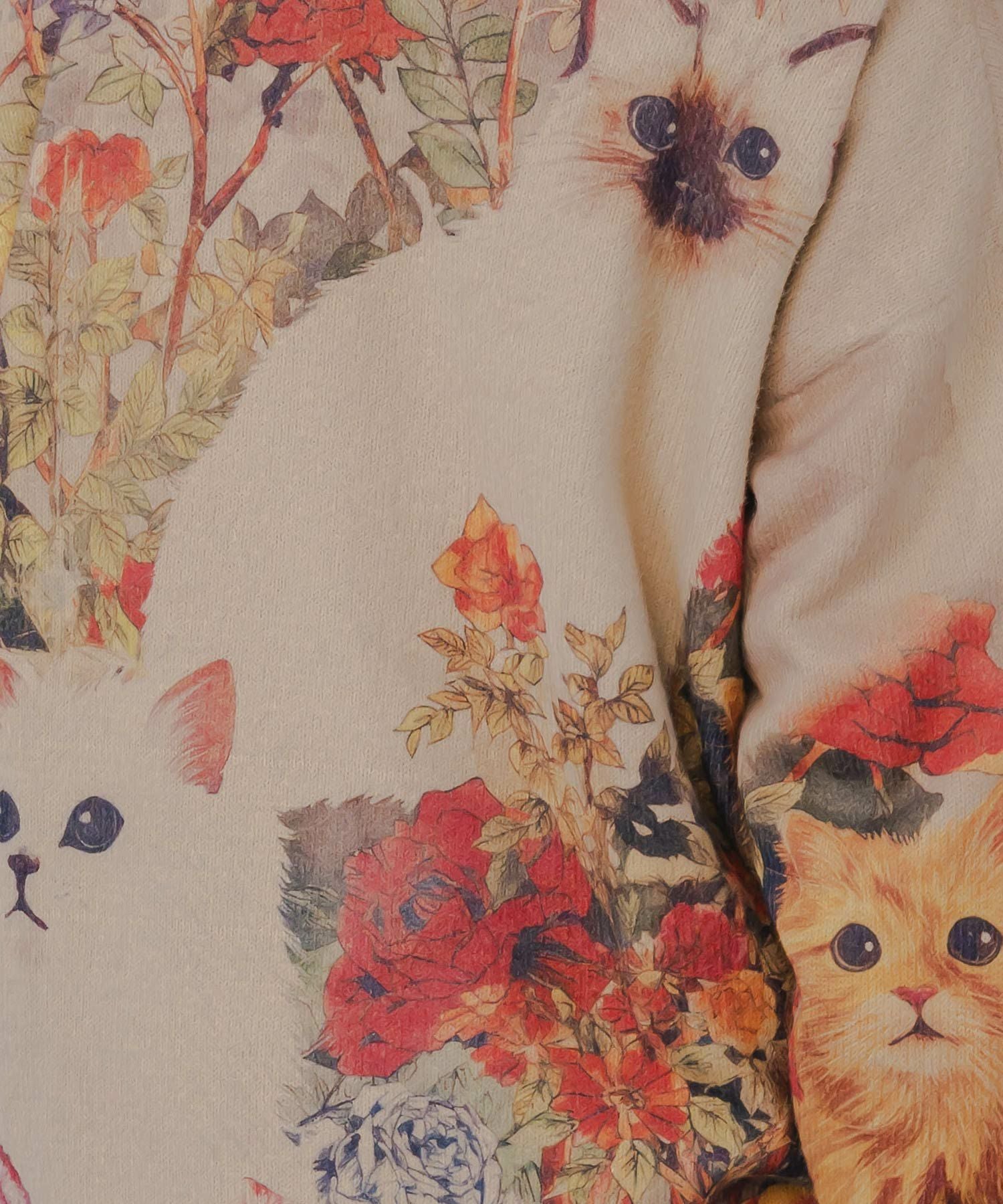 153669：アンティーク風秋色ネコカーディガンの通販-ScoLar