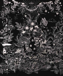 キノコ花柄箔プリント裏毛プルオーバー-15