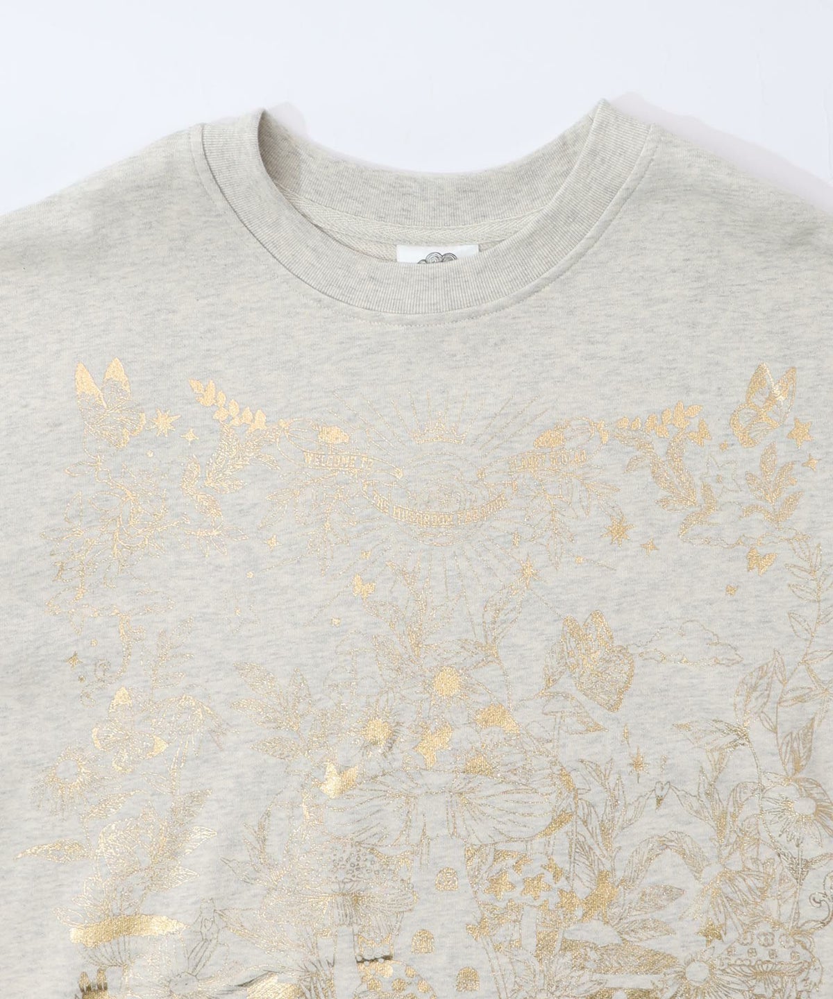 キノコ花柄箔プリント裏毛プルオーバー-16