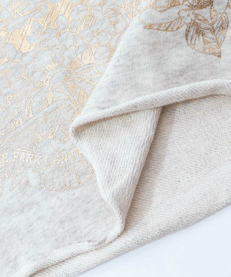 キノコ花柄箔プリント裏毛プルオーバー-19