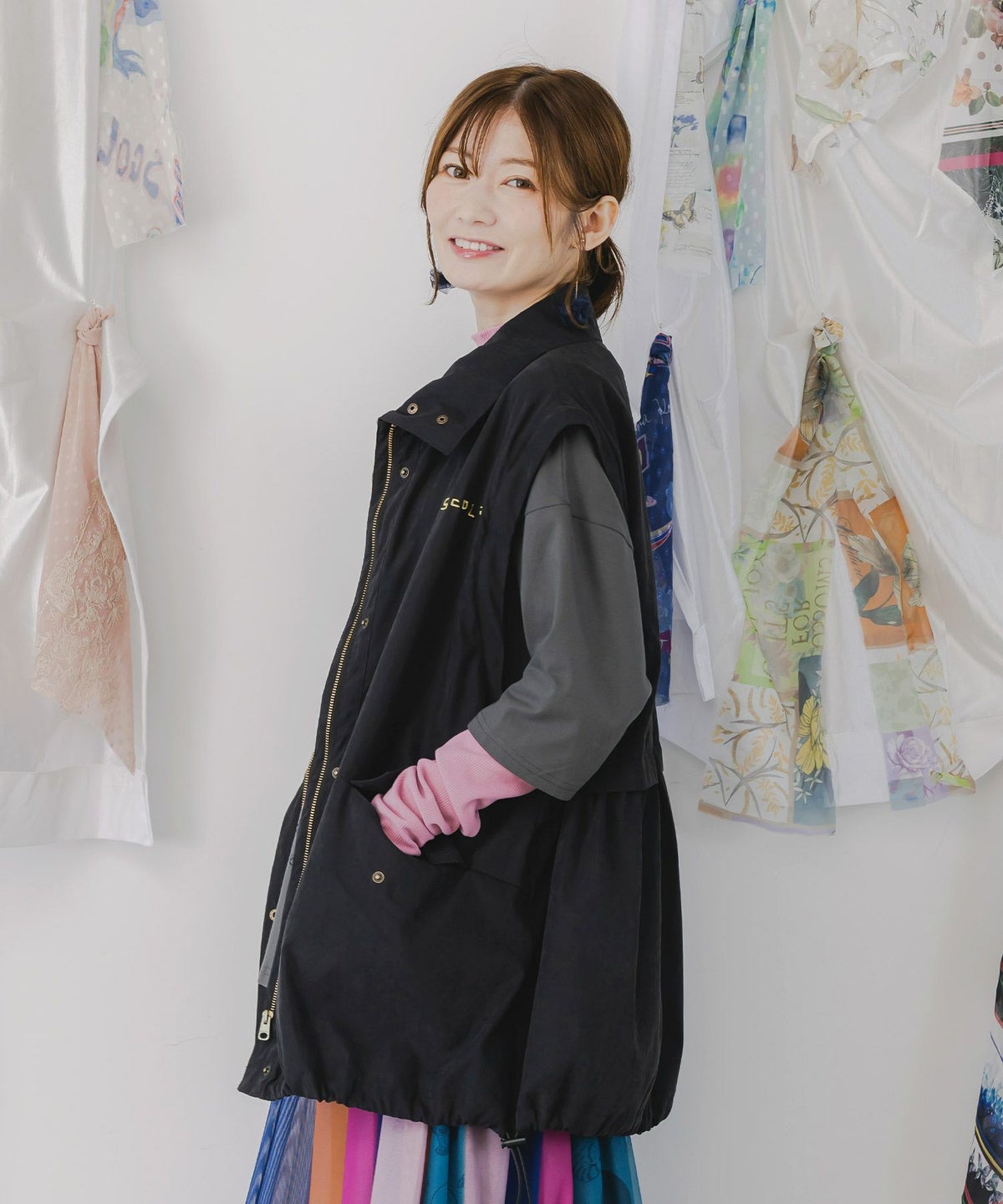 メルヘンキノコ刺繍 2WAYブルゾン-12