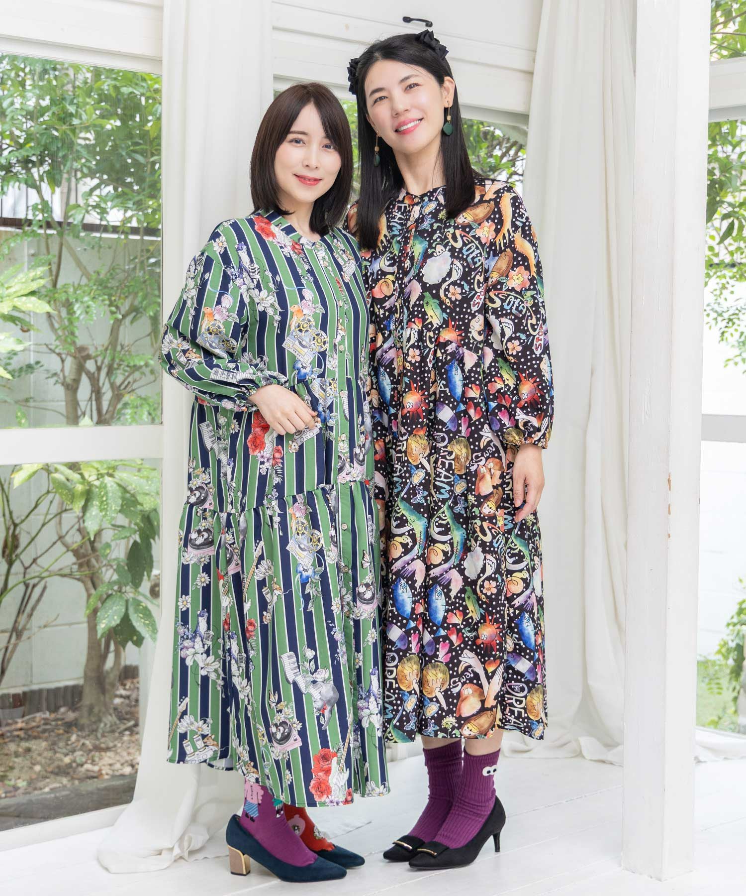 153650：音楽orPOP柄ワンピースの通販-ScoLar