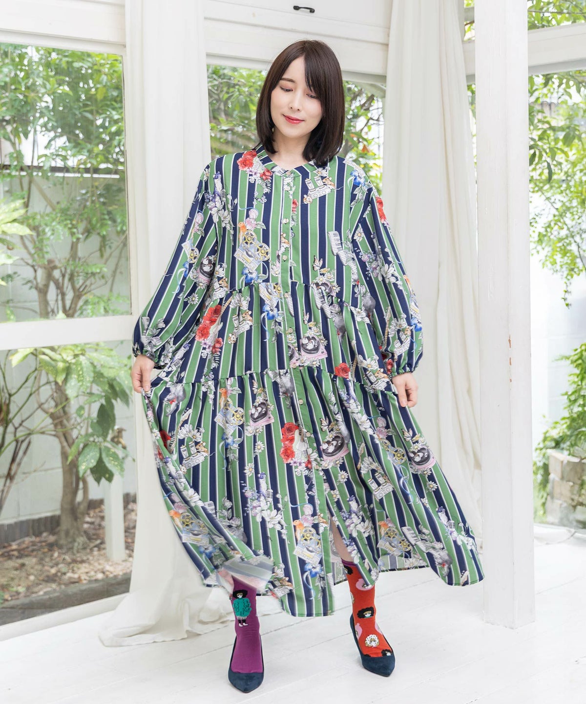 音楽orPOP柄ワンピース-3