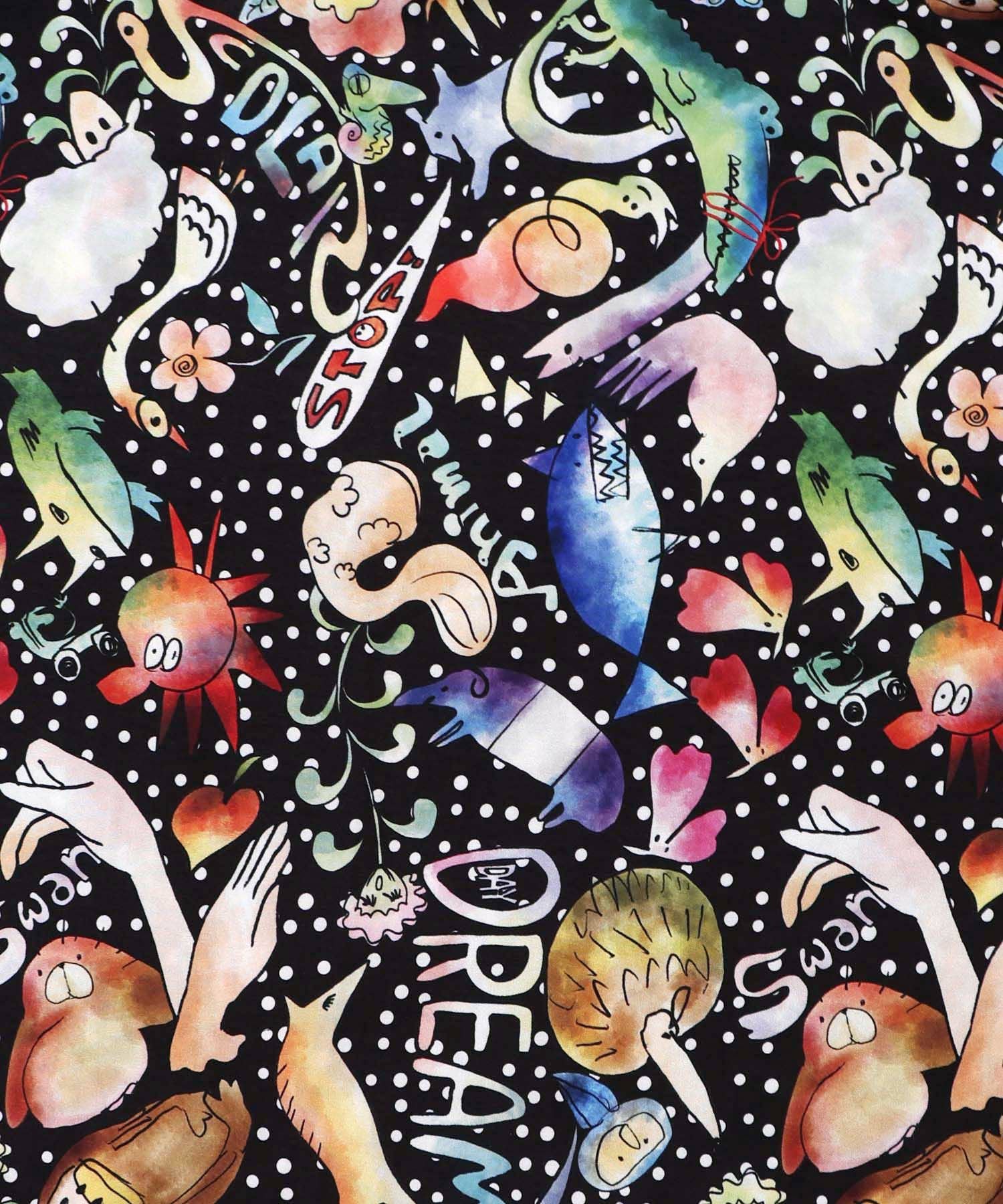 153650：音楽orPOP柄ワンピースの通販-ScoLar