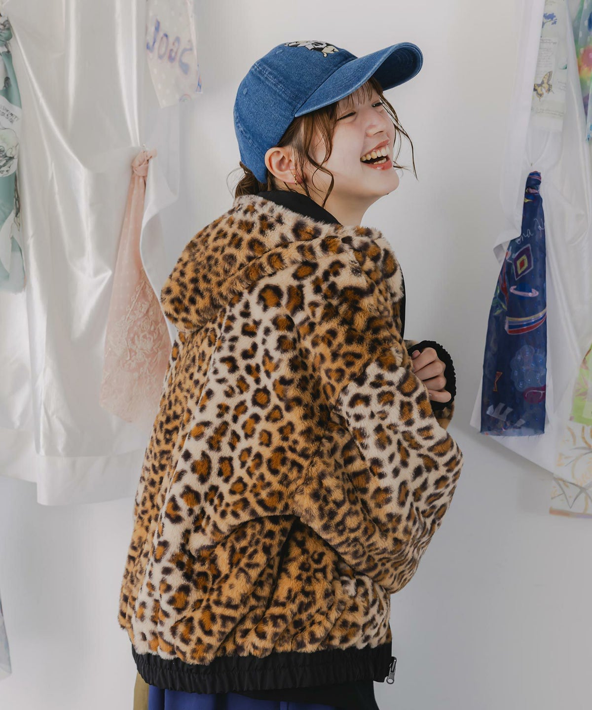 キノコ×レオパード柄リバーシブルブルゾン-8