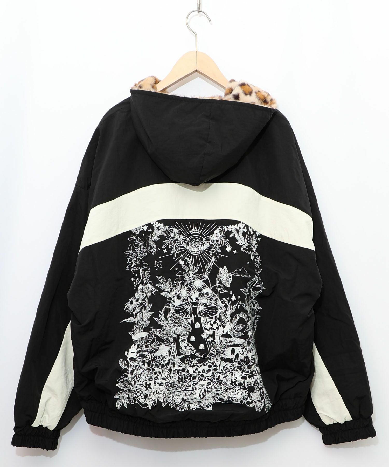 スカラー（scolar）キノコ×レオパード柄リバーシブルブルゾン 153647：キノコ×レオパード柄リバーシブルブルゾンの通販-ScoLar