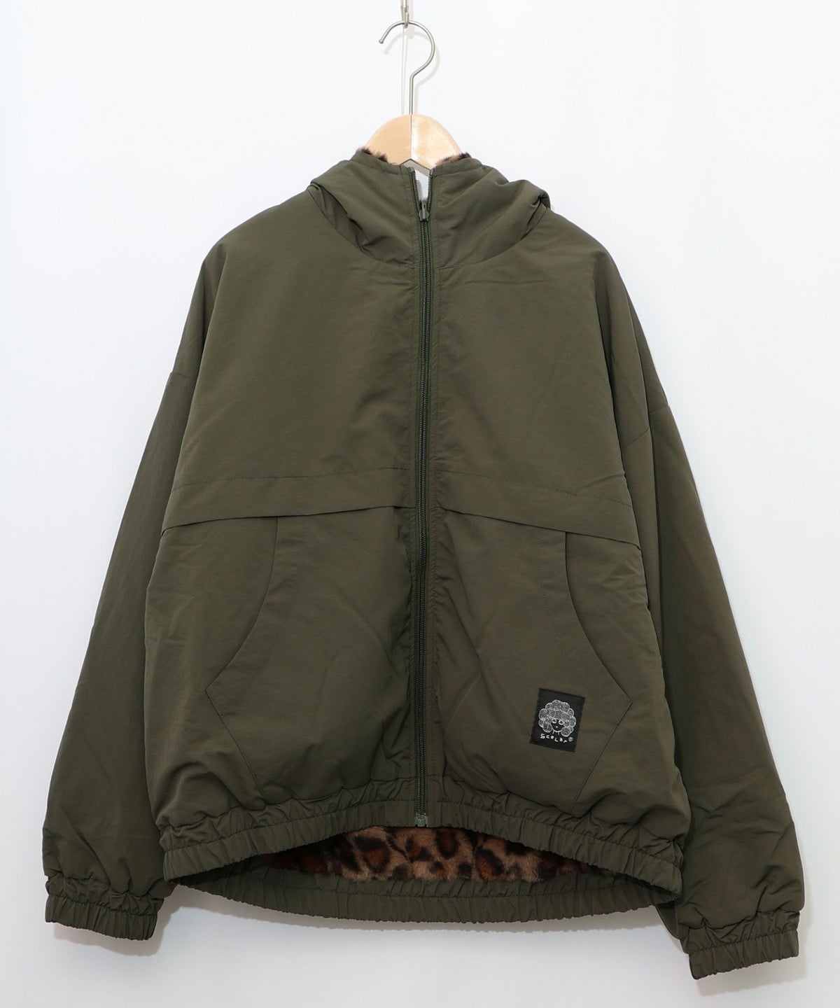 キノコ×レオパード柄リバーシブルブルゾン-16