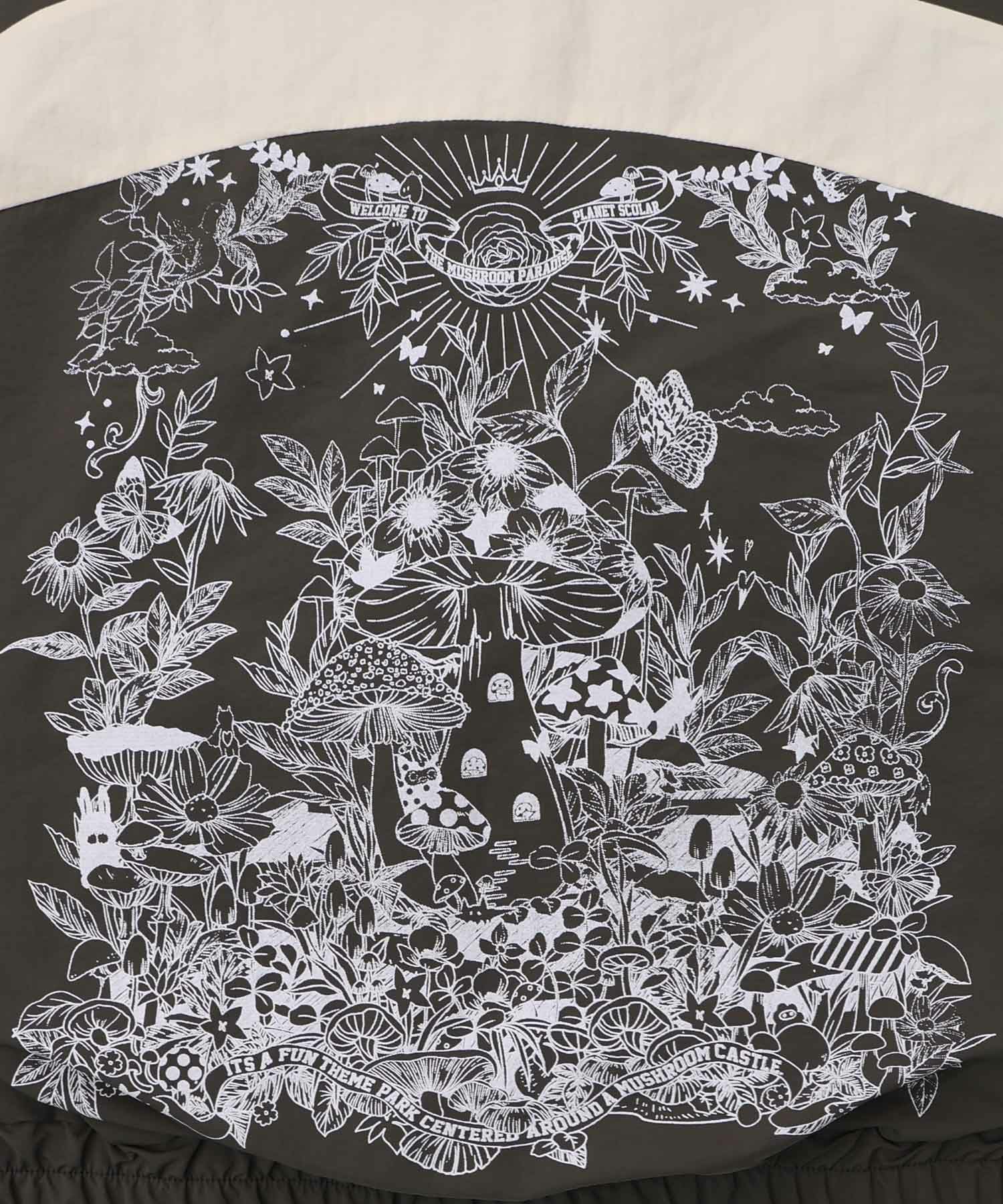 153647：キノコ×レオパード柄リバーシブルブルゾンの通販-ScoLar